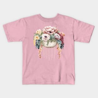 Hanging Basket of Blooms Kids T-Shirt